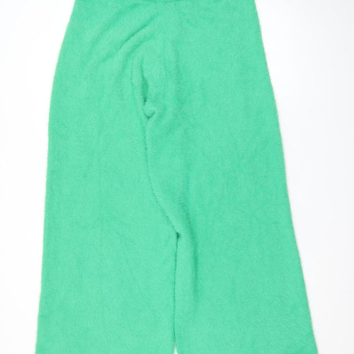 In The Style Women's Green Wide-Leg Knit Trousers Size 18