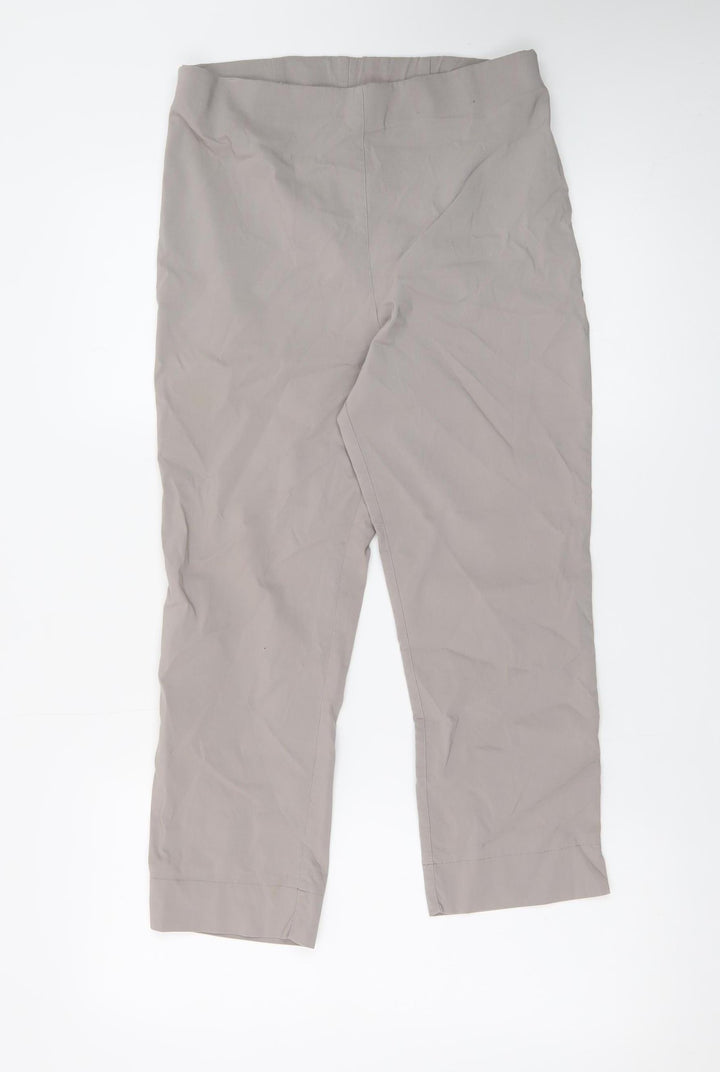 Roman Women’s Beige Cropped Stretch Trousers Size 14