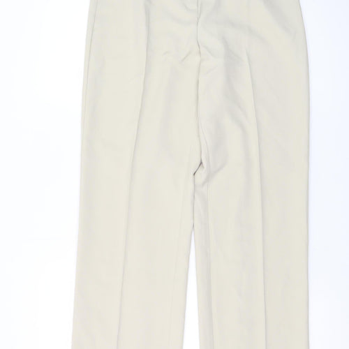 Vero Moda Women Beige Straight Leg Chino Trousers Size 12