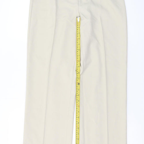 Vero Moda Women Beige Straight Leg Chino Trousers Size 12