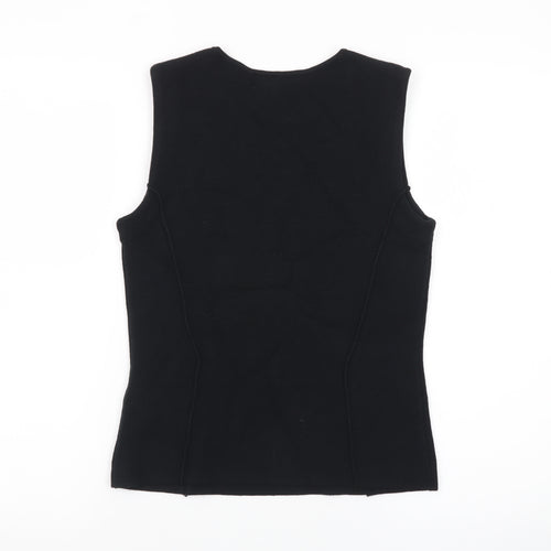 Marks and Spencer Women's Black Sleeveless Slim Fit Cotton Tank Top S