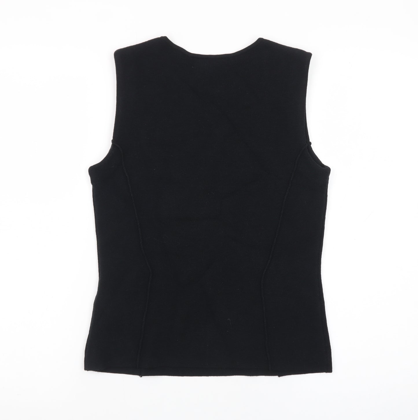 Marks and Spencer Women's Black Sleeveless Slim Fit Cotton Tank Top S