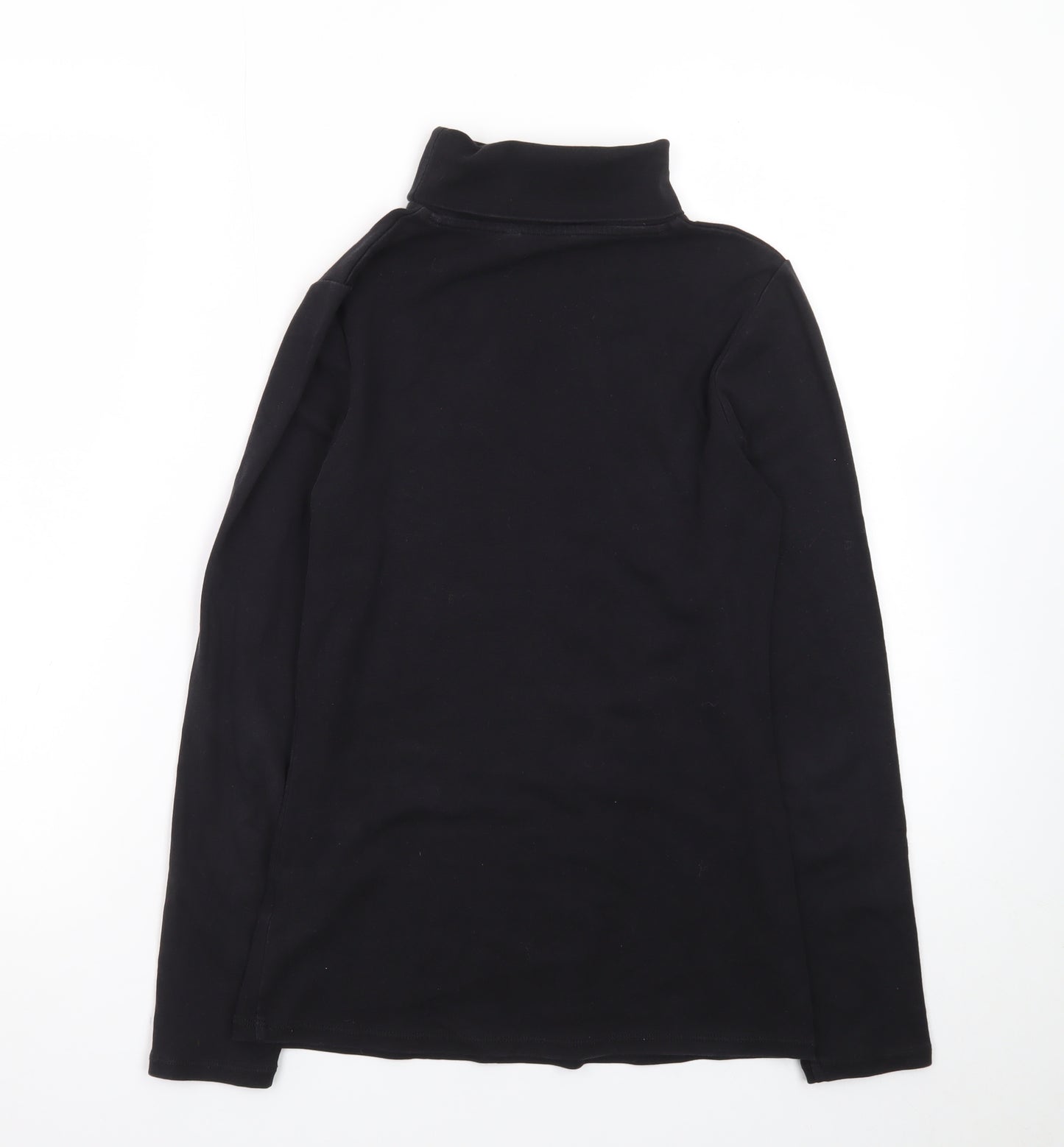 Boden Women's Black Roll Neck Long Sleeve Cotton Top Size S