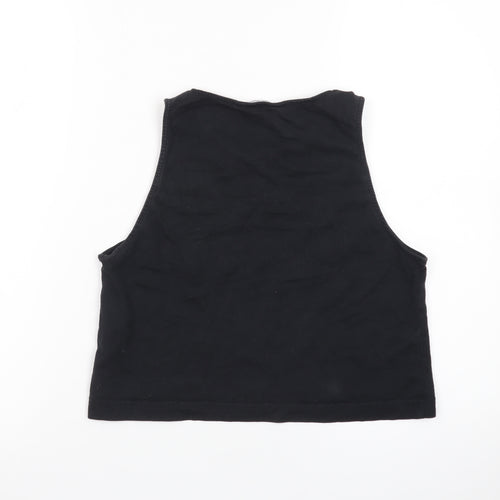 Calvin Klein Jeans Women’s Black Cropped Tank Top S Cotton Stretch