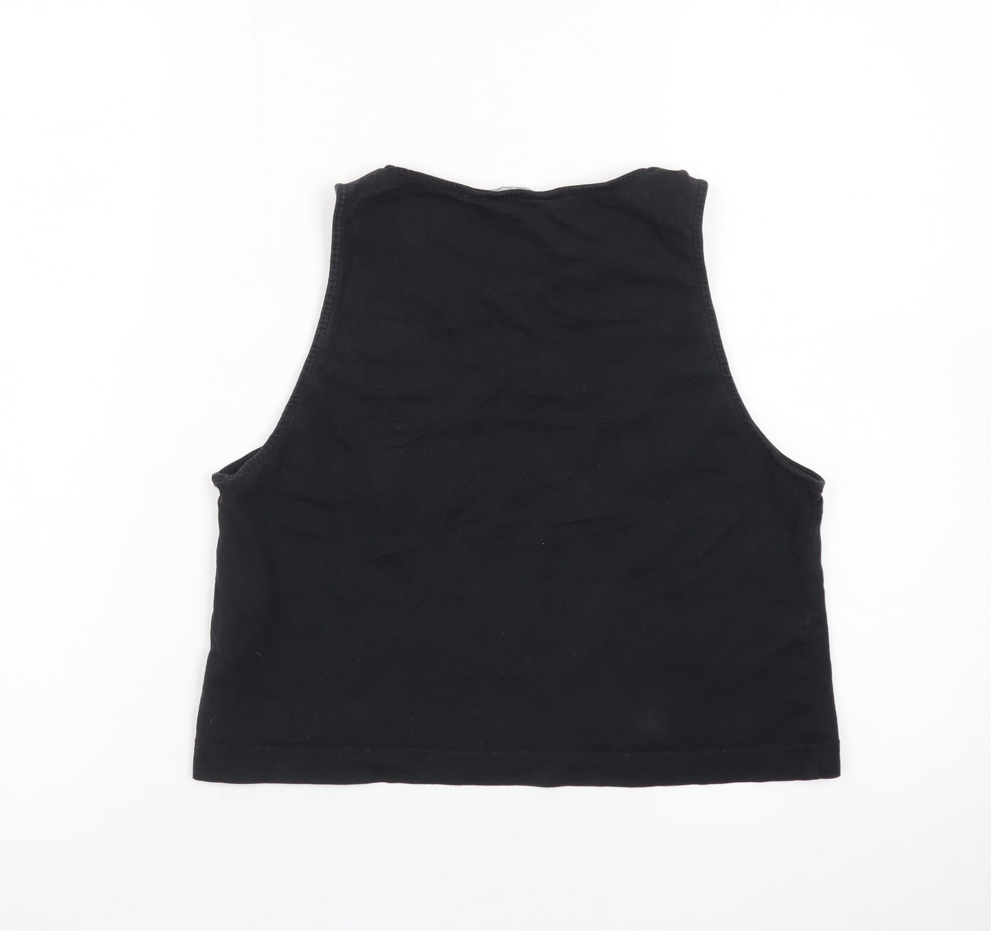Calvin Klein Jeans Women’s Black Cropped Tank Top S Cotton Stretch