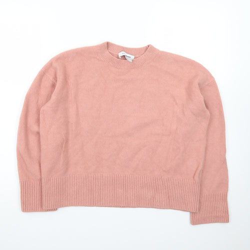 & Other Stories Women Pink Cashmere Crew Neck Jumper Size 12