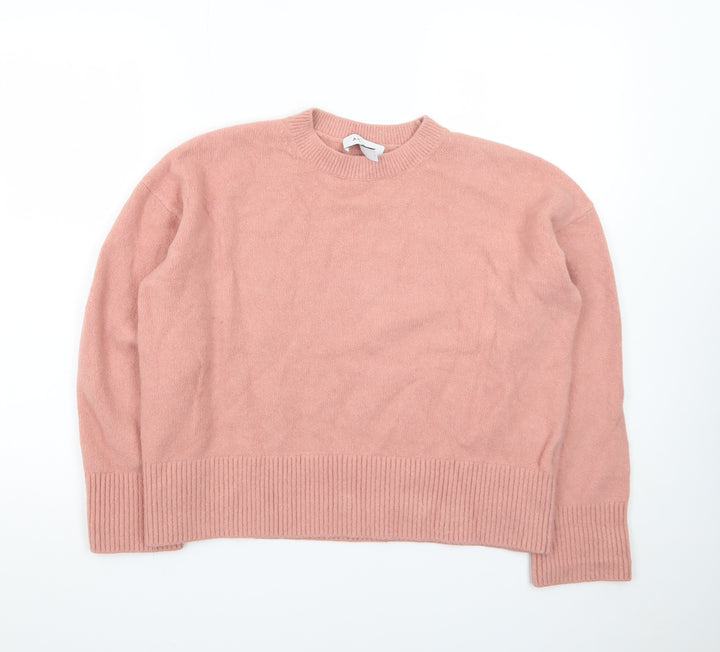 & Other Stories Women Pink Cashmere Crew Neck Jumper Size 12