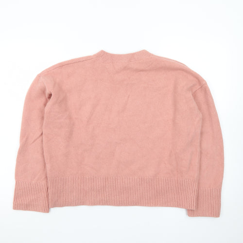 & Other Stories Women Pink Cashmere Crew Neck Jumper Size 12