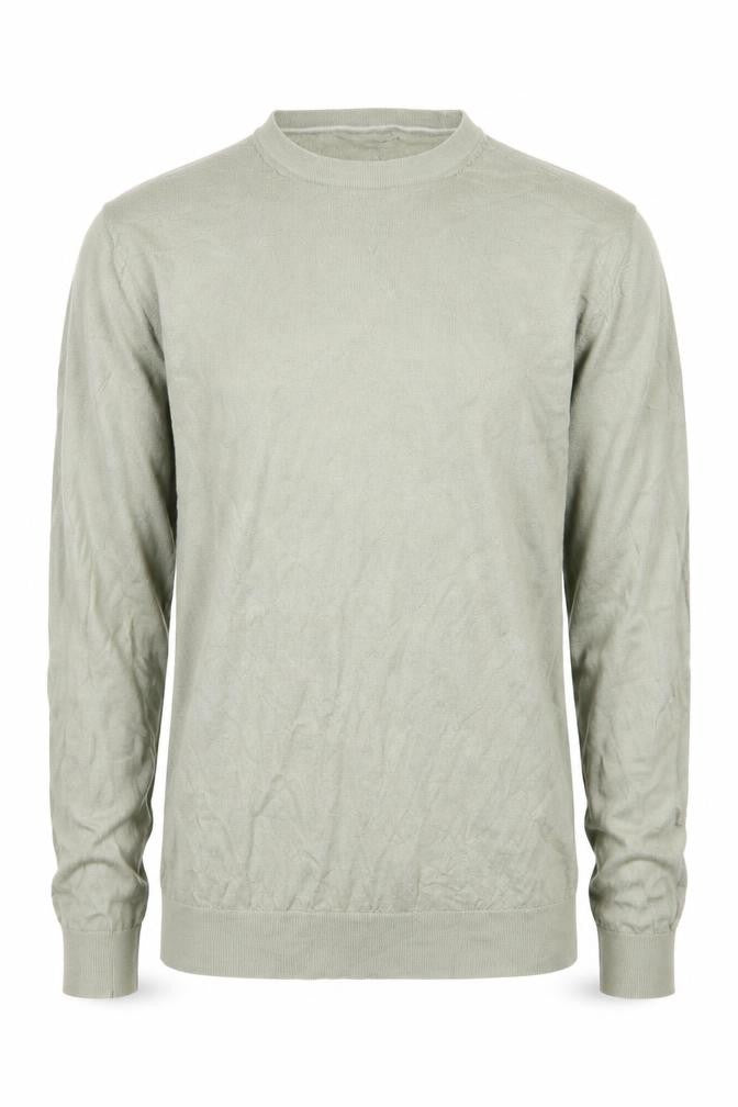 Front view of Marks & Spencer Men’s Green Merino Wool Crew Neck Jumper S