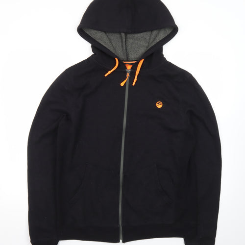 Guru Men's Black Full Zip Hoodie Large Athletic Fit