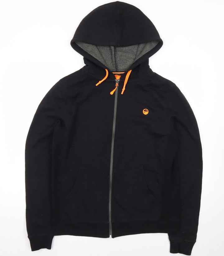 Guru Men's Black Full Zip Hoodie Large Athletic Fit