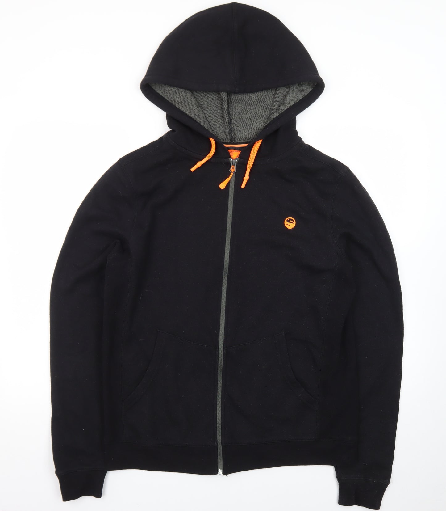 Guru Men's Black Full Zip Hoodie Large Athletic Fit