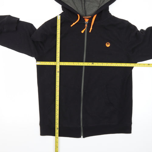 Guru Men's Black Full Zip Hoodie Large Athletic Fit