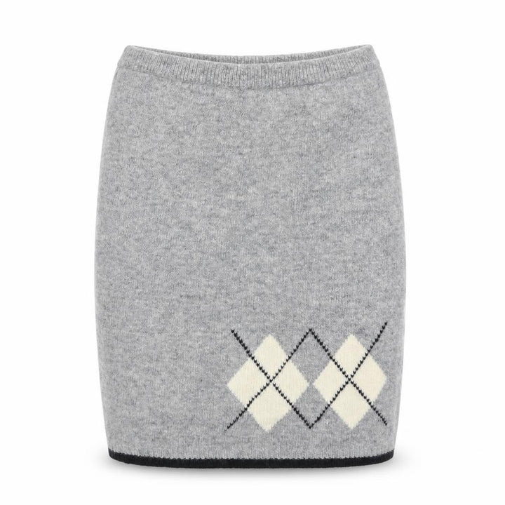 Miss Selfridge Women’s Grey Wool Argyle Short Skirt Size 10