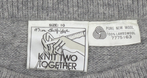 Miss Selfridge Women’s Grey Wool Argyle Short Skirt Size 10