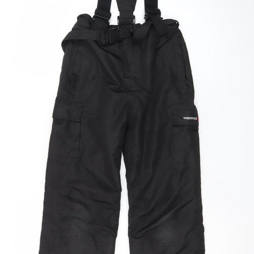 Trespass Boys Black Waterproof Snow Pants 7 Years Ski Taped Seams Trousers