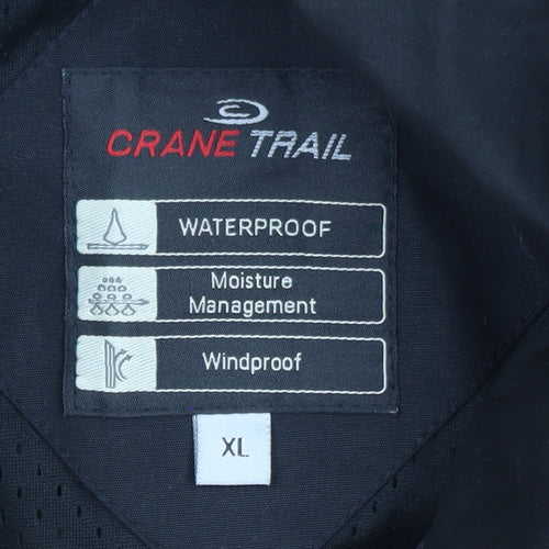 Crane Trail Men’s Black XL Waterproof Windproof Outdoor Jacket