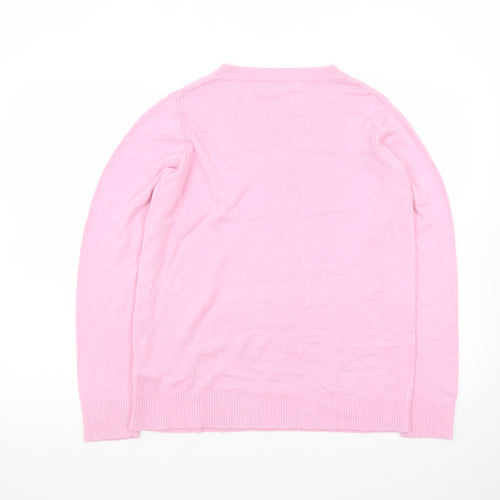Marks and Spencer Women’s Pink Cashmere Crew Neck Jumper Size 12