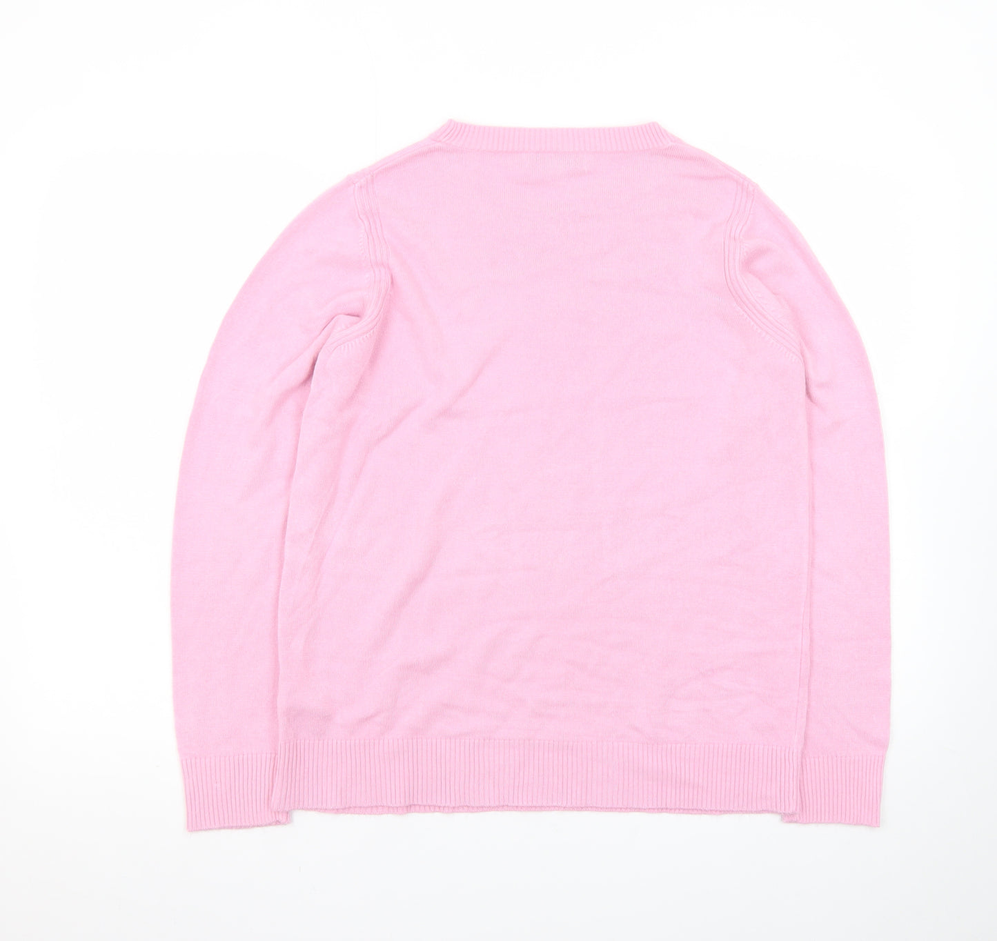 Marks and Spencer Women’s Pink Cashmere Crew Neck Jumper Size 12