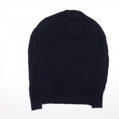 Marks and Spencer Autograph Men’s Blue Merino Wool Crew Neck Jumper S