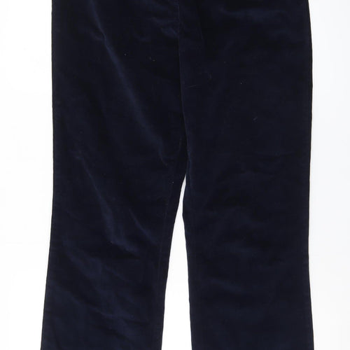 Cotton Traders Women’s Blue Velvet Stretch Trousers Size 16