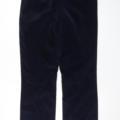 Cotton Traders Women’s Blue Velvet Stretch Trousers Size 16
