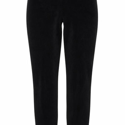 Next Women’s Black Velvet Leggings Size 12 Tall Stretch Skinny Trousers