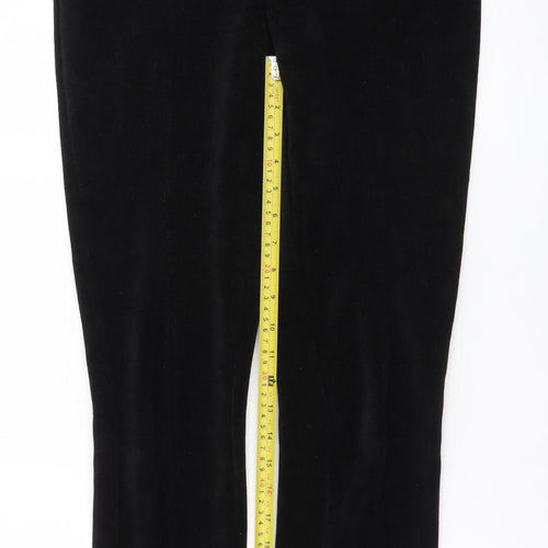 Next Women’s Black Velvet Leggings Size 12 Tall Stretch Skinny Trousers