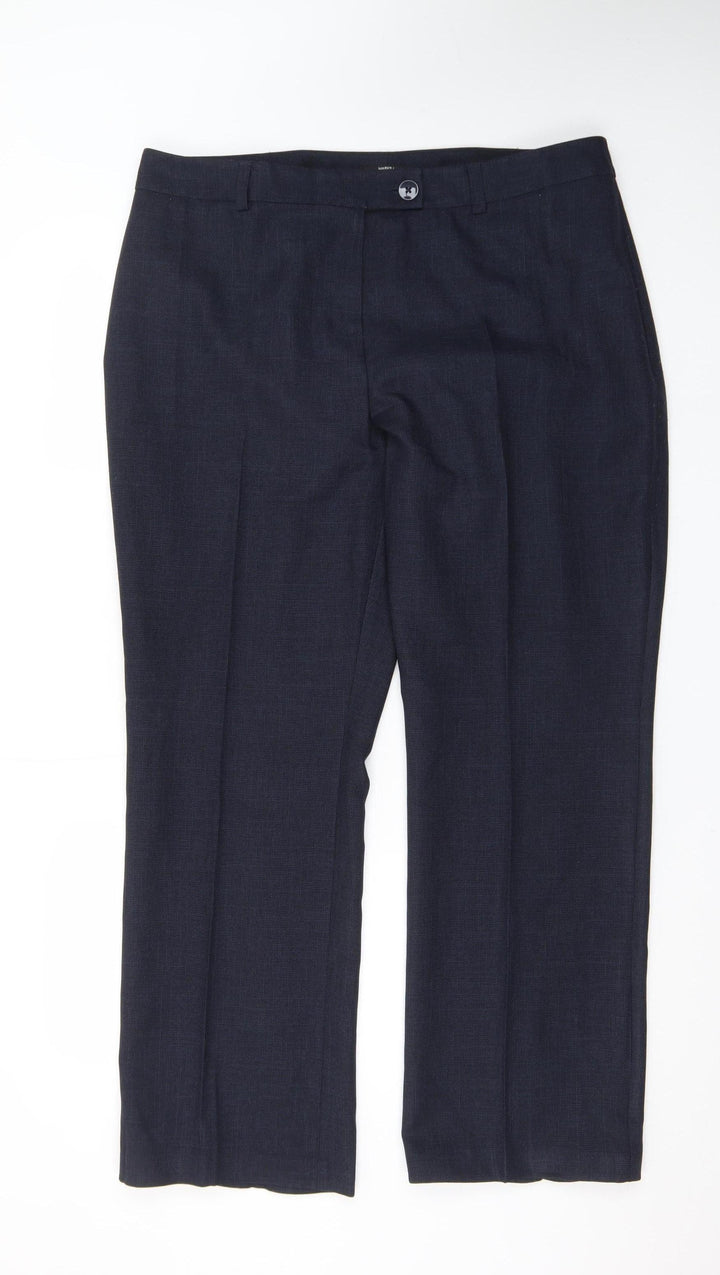 Marks and Spencer Womens Black Size 18 Straight Leg Dress Trousers