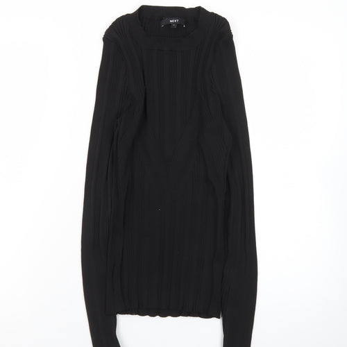 NEXT Women Black Slim Fit Knit Pullover Jumper Size 14