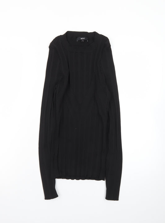 NEXT Women Black Slim Fit Knit Pullover Jumper Size 14