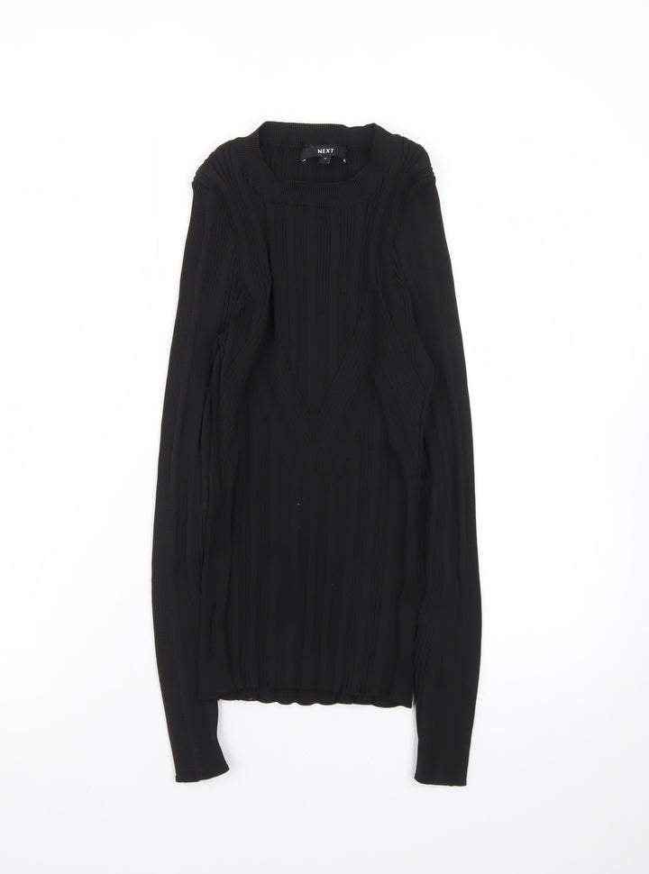 NEXT Women Black Slim Fit Knit Pullover Jumper Size 14