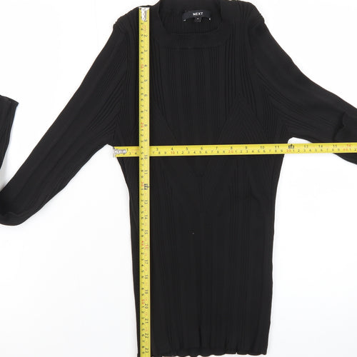 NEXT Women Black Slim Fit Knit Pullover Jumper Size 14