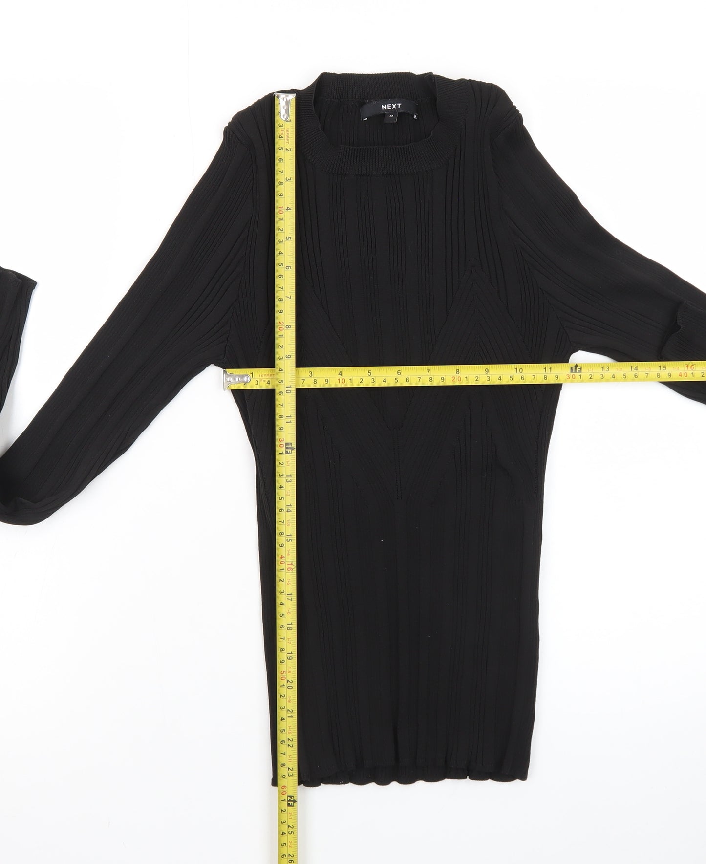 NEXT Women Black Slim Fit Knit Pullover Jumper Size 14
