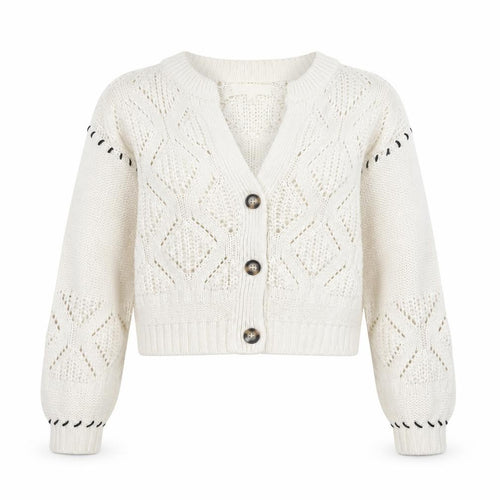 Marks and Spencer Women’s Ivory Knit V-Neck Button Cardigan Size M