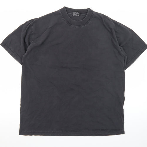 YOU Classic Men's Black Crew Neck Short Sleeve Cotton T-Shirt M