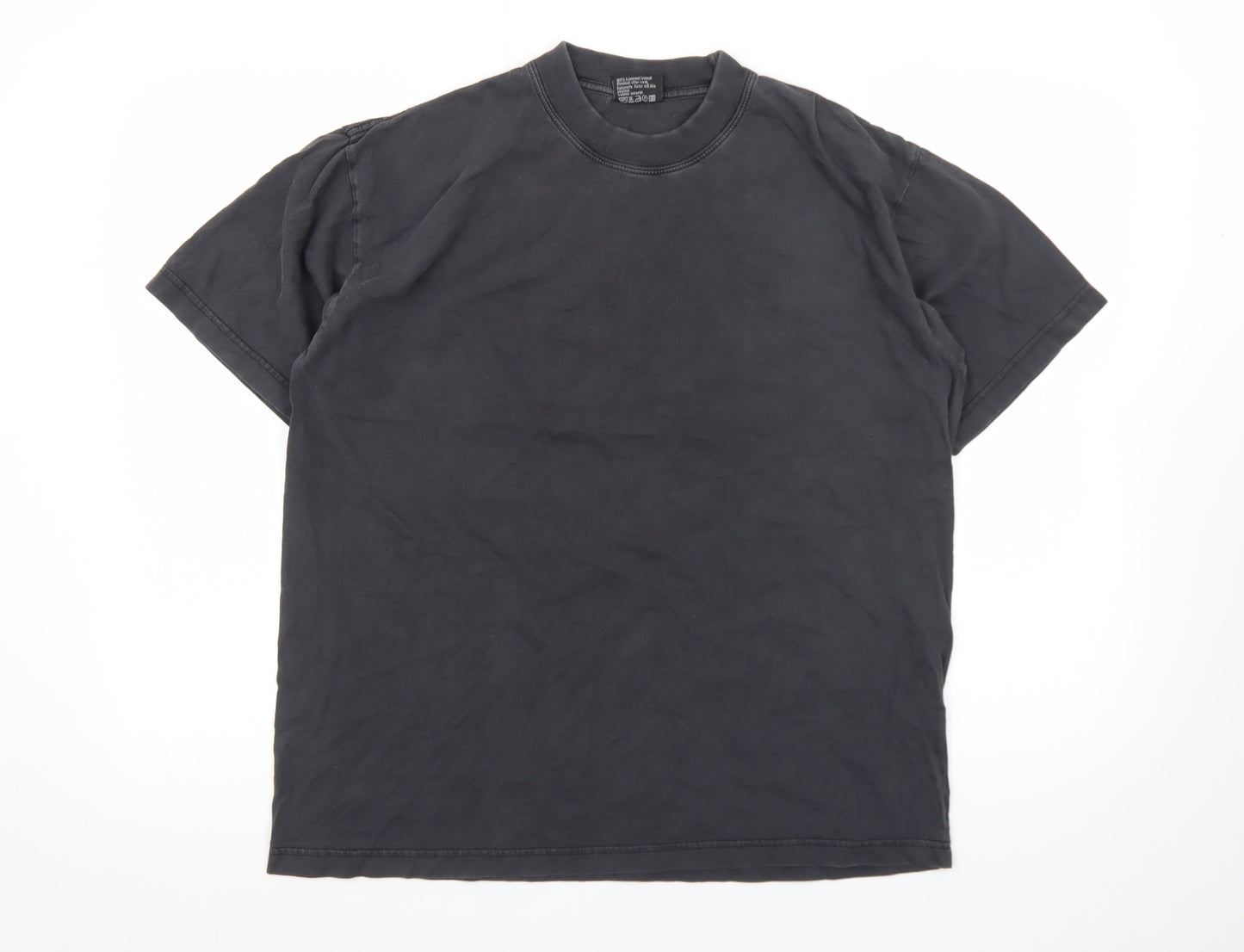 YOU Classic Men's Black Crew Neck Short Sleeve Cotton T-Shirt M