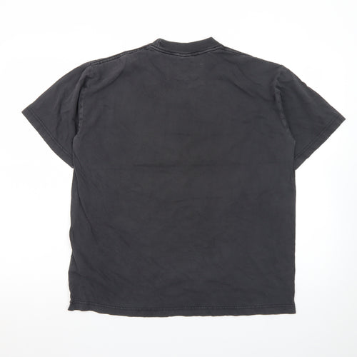 YOU Classic Men's Black Crew Neck Short Sleeve Cotton T-Shirt M