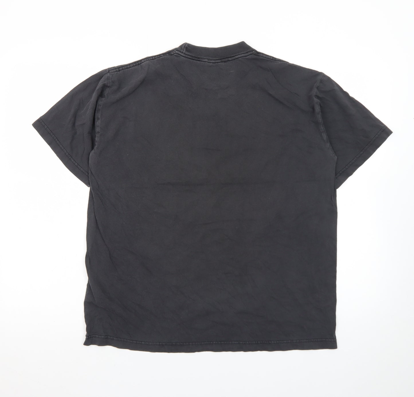 YOU Classic Men's Black Crew Neck Short Sleeve Cotton T-Shirt M