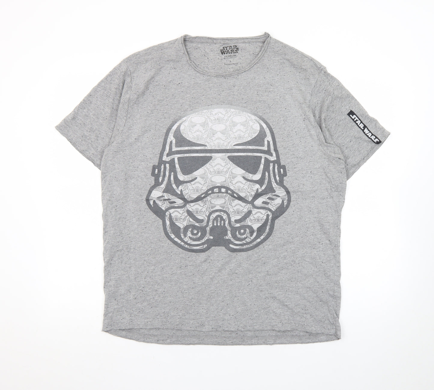 Star Wars Men's Grey Stormtrooper Graphic Crew Neck T-Shirt L