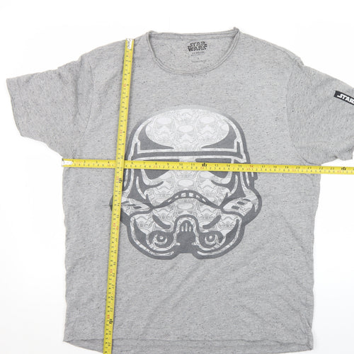 Star Wars Men's Grey Stormtrooper Graphic Crew Neck T-Shirt L