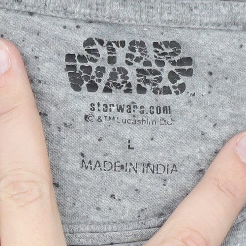 Star Wars Men's Grey Stormtrooper Graphic Crew Neck T-Shirt L