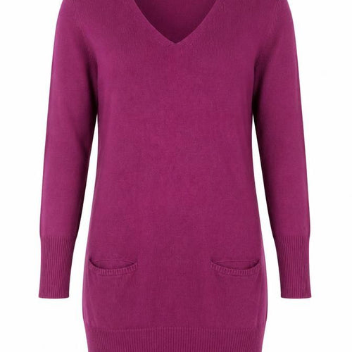 Marks and Spencer Women’s Purple Size 8 Long Sleeve Knit Jumper Dress