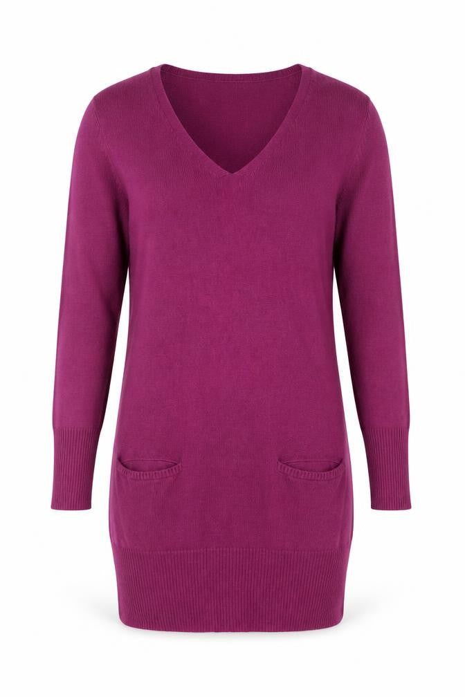 Marks and Spencer Women’s Purple Size 8 Long Sleeve Knit Jumper Dress