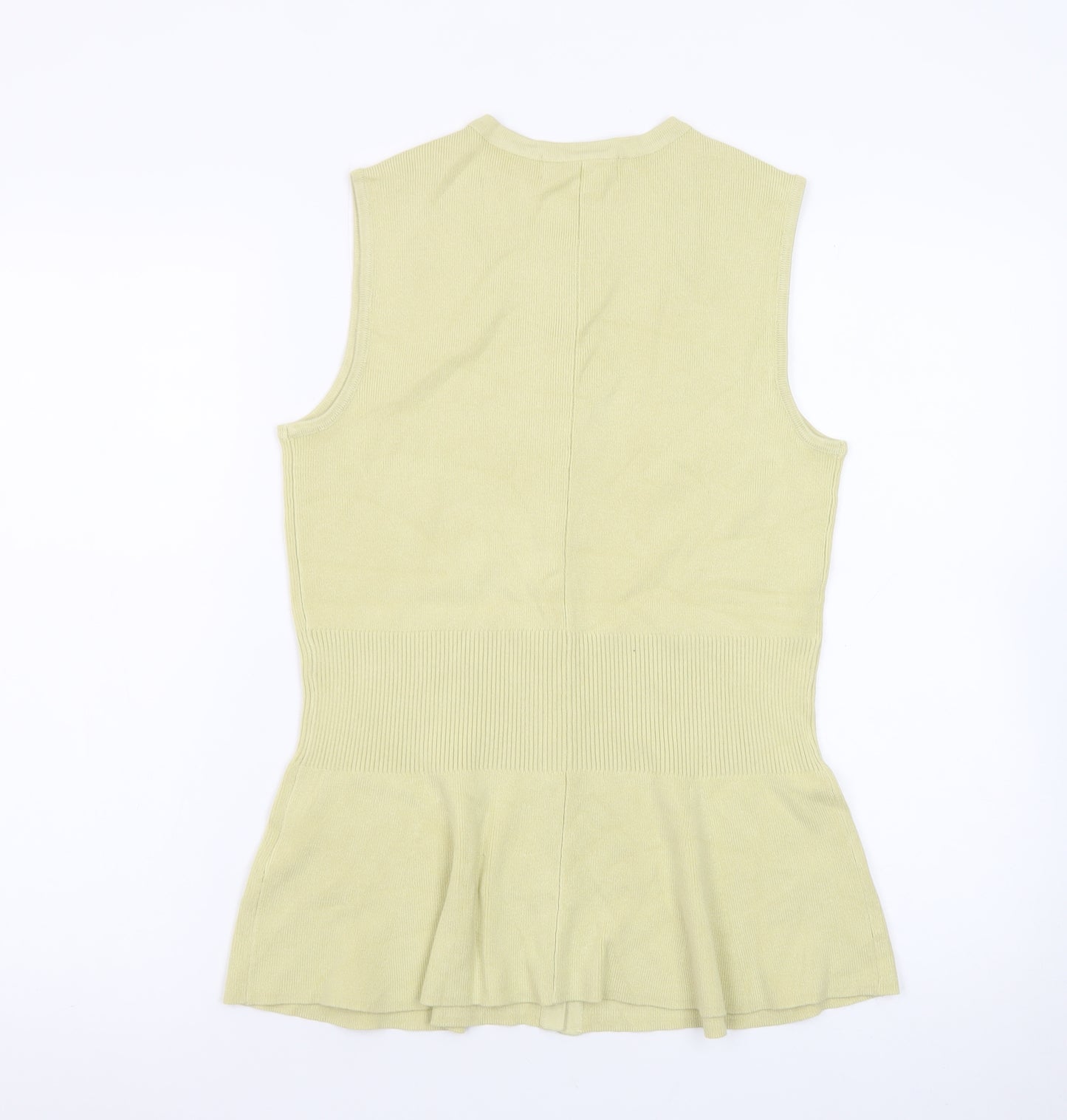 Marks and Spencer Women’s Yellow Sleeveless Knit Button Blouse Size S