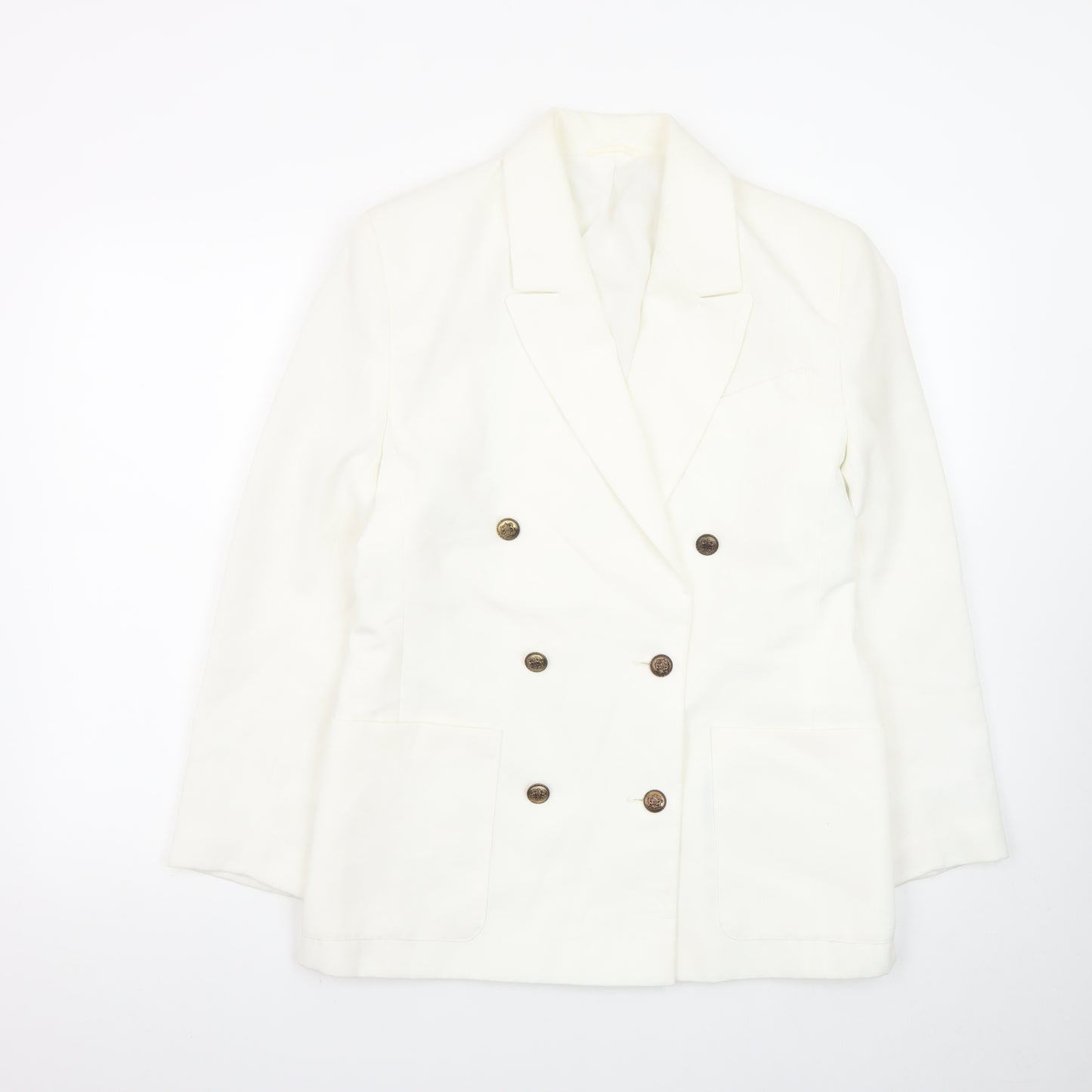 Marks and Spencer Women’s Ivory Double-Breasted Blazer Size 12