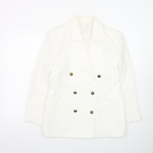 Marks and Spencer Women’s Ivory Double-Breasted Blazer Size 12