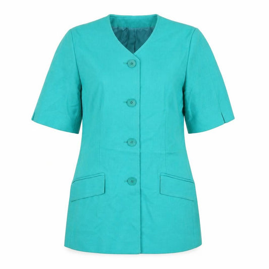 Viyella Women's Green Wool Blend Short Sleeve Blazer Size 10