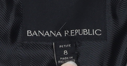 Banana Republic Women Grey Petite 8 Classic Single-Breasted Blazer