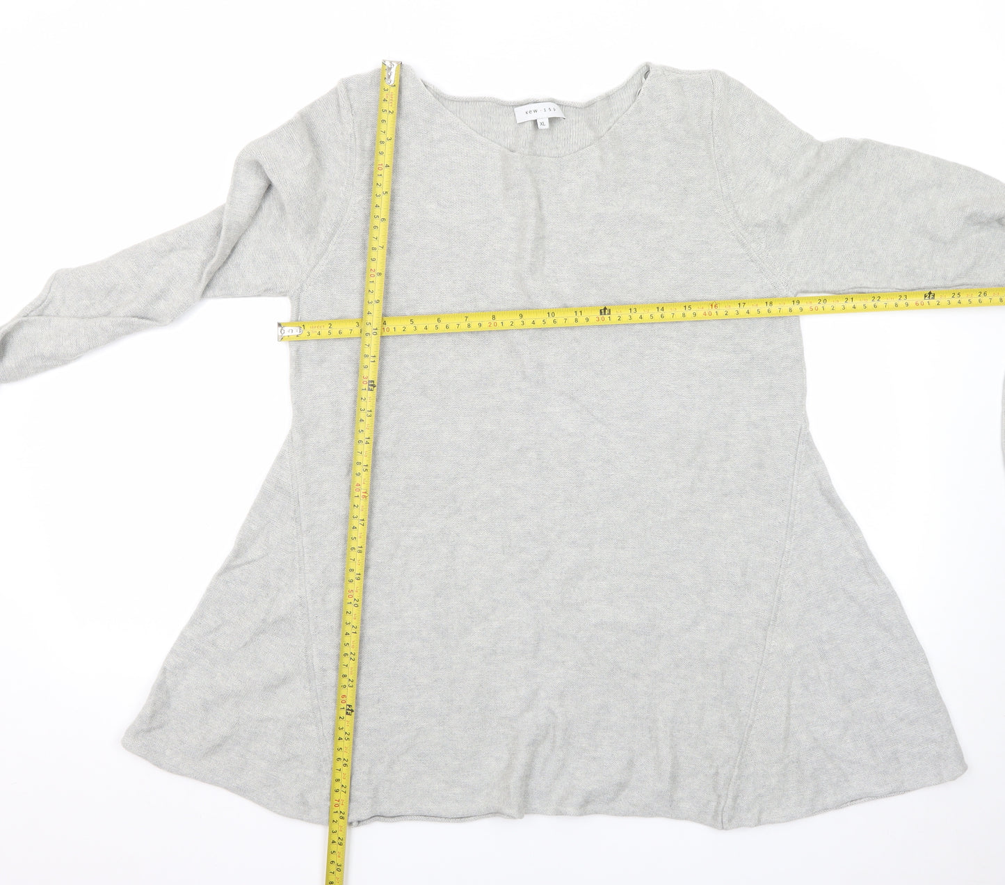 Kew 159 Womens Grey XL Knit Long Sleeve Pullover Jumper